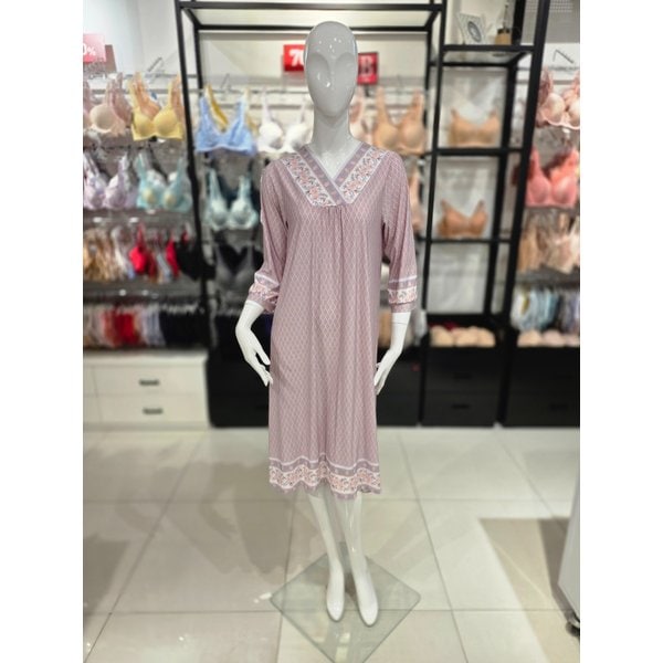 [시흥점] S 비너스 ) 보더 꽃 나염 홈웨어 원피스 [VEV3922L-PU]