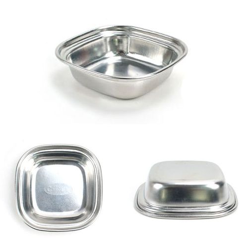 반찬그릇 나눔접시 접시 주방접시 스텐 종지 8.2x8.2cm 20호 X ( 2매입 )
