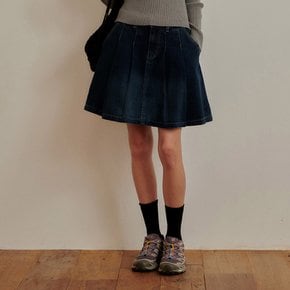 Komo Denim Pleats Mini Skirt