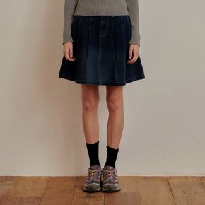 Komo Denim Pleats Mini Skirt