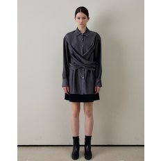 X BLOUSE CHARCOAL 엑스 블라우스 차콜