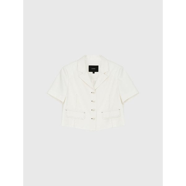 레일라니 싱글 크롭 자켓_아이보리 / LEILANI SINGLE CROP JACKET_IVORY