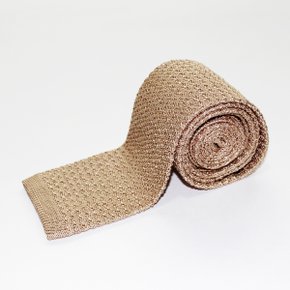 솔리드 베이지 실크 니트타이(Solid Beige Silk Knitted tie)