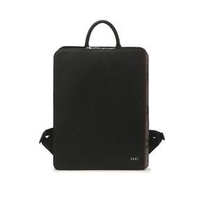 DBBA2F668BK [BIZ BACKPACK]블랙 체크배색 가죽 백팩