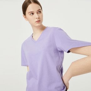 베이직 V넥 티셔츠 L VIOLET NADU4-WKS520_630