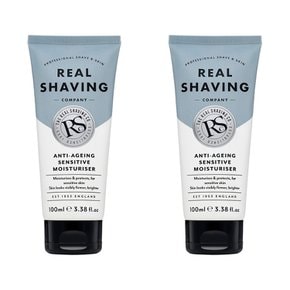 The Real Shaving 리얼 쉐이빙 안티 에이징 센시티브 모이스처라이저 100ml 2개