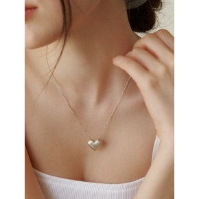 [925silver] kinda volume heart necklace