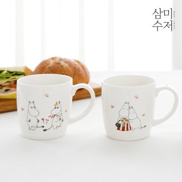  [삼미수저] 무민 더키친 도자기 머그컵 380ml 세트2P