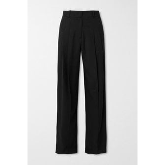 THE FRANKIE SHOP Gelso Pleated Tencel-blend Straight-leg Pants 블랙