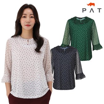 PAT 쉬폰 도트 블라우스_1G45352