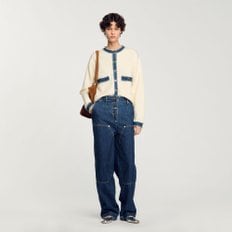 산드로 [25SS 미드시즌세일 30%] 데님 디테일 가디건 SF25S3FRGDX91