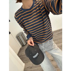 25FW 여성 스트라이프 써멀 크루넥 긴팔 티셔츠 A85WQ0DM