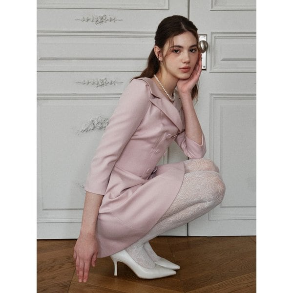 Off-shoulder Jacket Mini One-piece (2 Color)