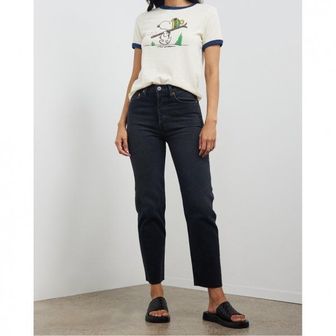 이스퀘어 4657518 RE/DONE 70s Stove Pipe Jeans - Washed Noir