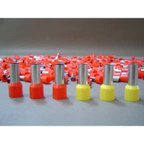 펜홀단자CE100012W/MODEL:E10-12 재질:구리 8AWG(8게이지)압착전용단자 낱개판매 1p/레드 옐로우 (택1)