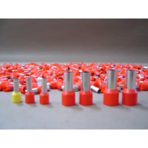펜홀단자CE100012W/MODEL:E10-12 재질:구리 8AWG(8게이지)압착전용단자 낱개판매 1p/레드 옐로우 (택1)
