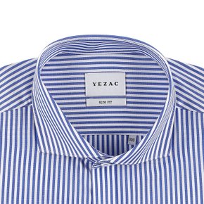 [슬림핏] 와이드카라 런던 스트라이프  긴소매 셔츠 YJ3SBS162BL