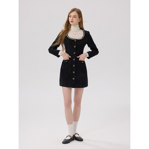 그랜드 트위드 미니원피스