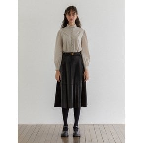 Eco Leather A-line Midi skirts