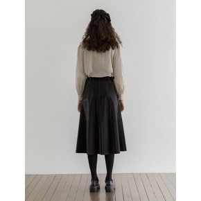 Eco Leather A-line Midi skirts