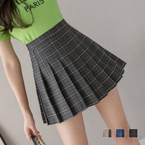 [RGLPN149]로오엘 체크 플리츠 스커트 SD 230407 봄스커트