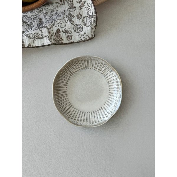 린넨베이지 플라워찬기 소 MADE IN JAPAN