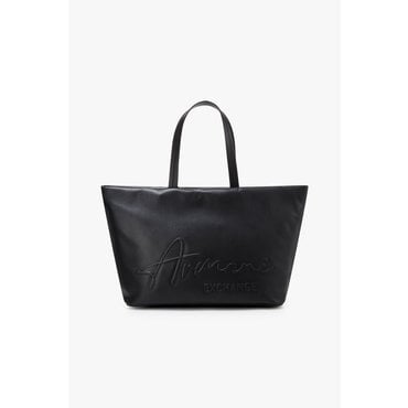 ARMANI EXCHANGE 여성 엠보싱 로고 미디엄 쇼퍼백(A425170507)블랙