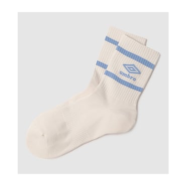 엄브로 남녀공용 오피셜 스트라이프 미드 삭스 UQ223CSC55IVY