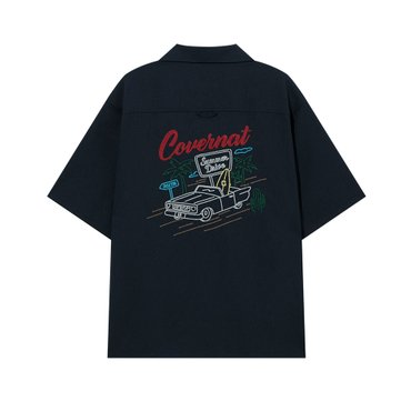 커버낫 그래픽 하프 셔츠 네이비 CO2502SS52NA