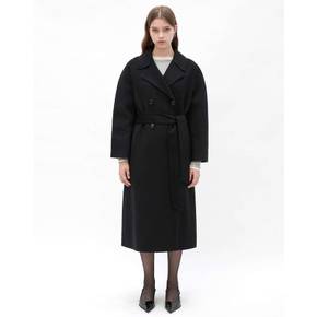 [23FW] Cashmere Handmade Volume Double Coat [Black JWCO3F902BK