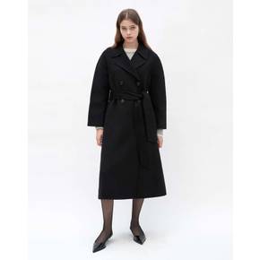 [23FW] Cashmere Handmade Volume Double Coat [Black JWCO3F902BK