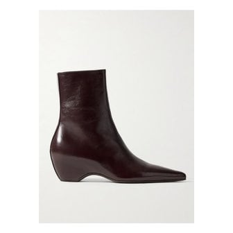 KHAITE 케이트 시빌 글로스 가죽 앵클 부츠 46376663162859093