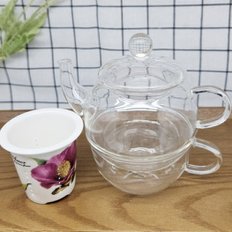  도모 필터 티포원 유리 티포트 세트 350ml 1P