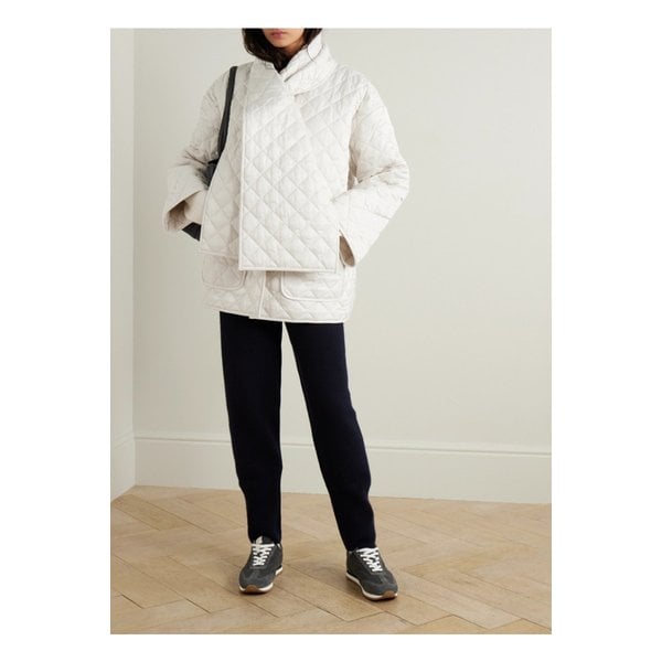 스카프 디테일 퀼티드 재킷 1647597352892718
