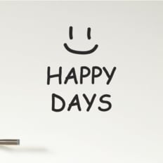 스마일 happy days 감성 인테리어 스티커 - 스몰 (9246500)