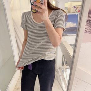 / (3color) 유넥 잔골지 스트라이프 티셔츠