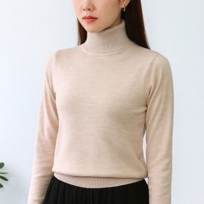 터틀넥 니트 긴팔티 따뜻한 겨울이너 여성용 폴라티 데일리 기본 ...
