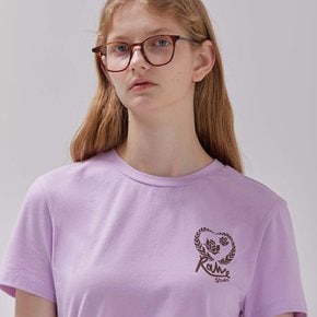 Small Heart Graphic T-Shirt in Purple VW3ME264-82