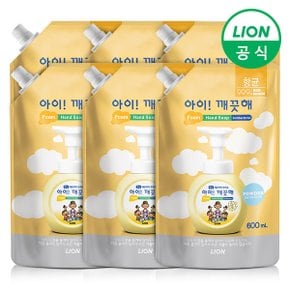 아이깨끗해 폼 핸드워시 대용량 600ml 스파우트 순 레몬  6개_P308279403