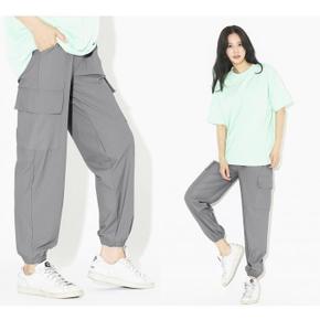 여성 데일리 왕스판 카고조거팬츠 밴딩바지(F~2XL) (S8779668)