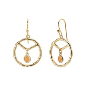 라페 듀 드롭 귀걸이-레드어벤츄린/ La Paix Diew Drop Earring - Red Aventurine