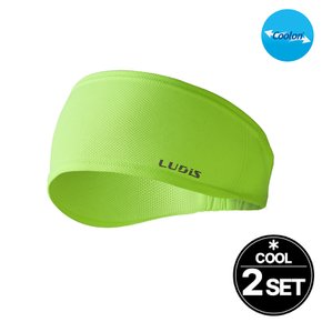 아웃도어 LUPEUA01 네온그린 쿨 러닝 헤드밴드 2SET