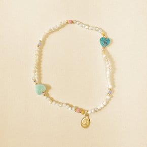 스카이 하트 비즈 팔찌