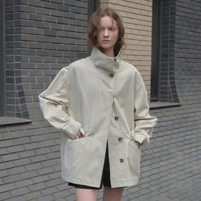 Washed cotton high neck jacket [TIFA05JK01]_Beige