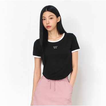 젝시믹스 소프트 라인 배색 크롭탑 (XFK2TS1105)