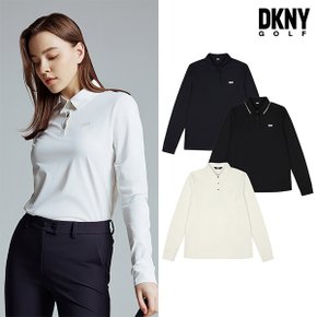 [비노출 특가] [DKNY] 카라 긴팔티셔츠 여성 3컬러 택1