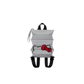 [헬로키티 50주년 2024년 한정판] Lucky Pleats Knit Backpack XS 50th Hello Kitty Platinum