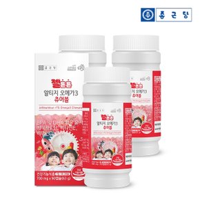 젤튼튼 알티지 오메가3 츄어블 90캡슐 3박스(3개월분) / 베타카로틴 비타민D 아연 포키즈
