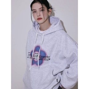 Spray Flower Hoodie [White melange]