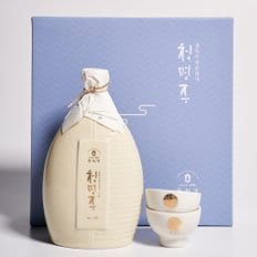 청명주 백도자기 선물세트 17도 500ml 중원당 약주 무형문화재 우리술품평회 대통령상 전통주선물